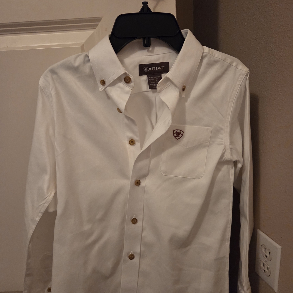 Ariat Boys Classic White Button-Down Shirt